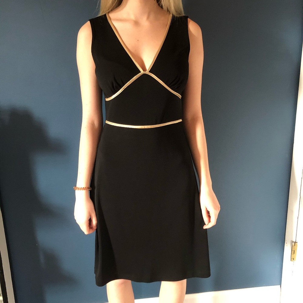 black midi dress
